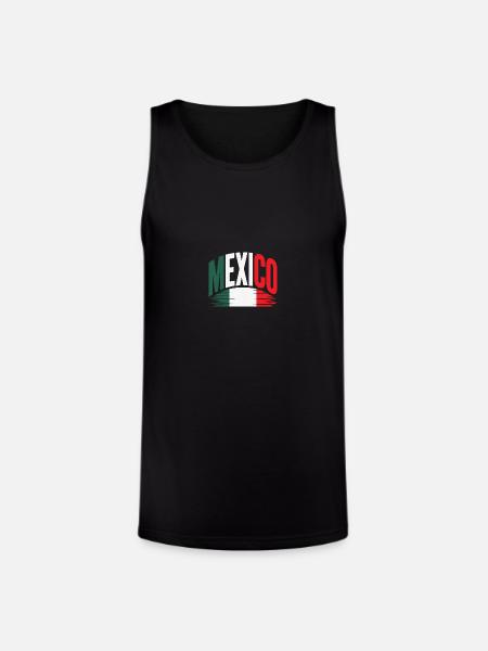 Mexico Flag - Unisex Tri-Blend Organic Tank - black