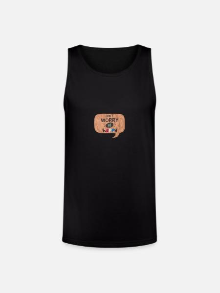 Happy thoughts - Unisex Tri-Blend Organic Tank - black