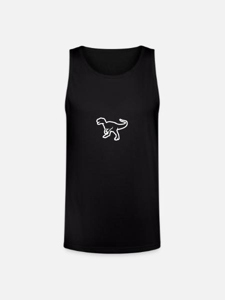 Raptor Dinosaur - Unisex Tri-Blend Organic Tank - black