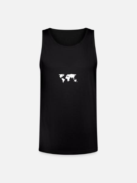 World Map - Unisex Tri-Blend Organic Tank - black