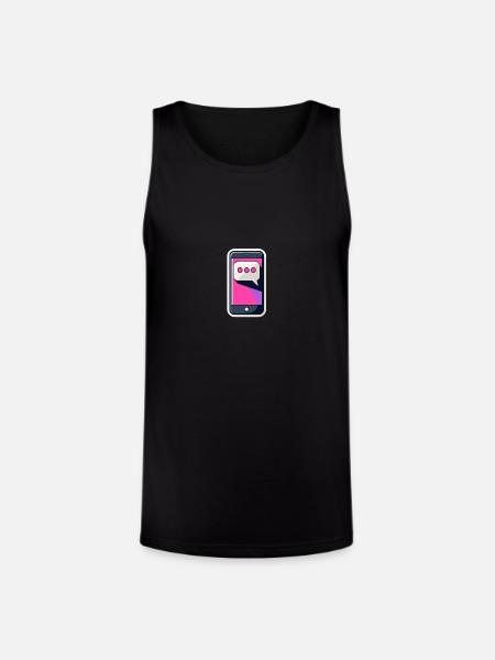 Chat bubble - Unisex Tri-Blend Organic Tank - black