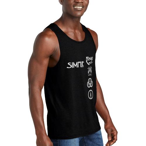 simplesymbolsvert - Unisex Tri-Blend Organic Tank