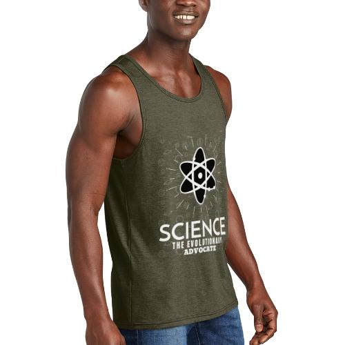 Science The Evolutionary Advocate White Design - Unisex Tri-Blend Organic Tank