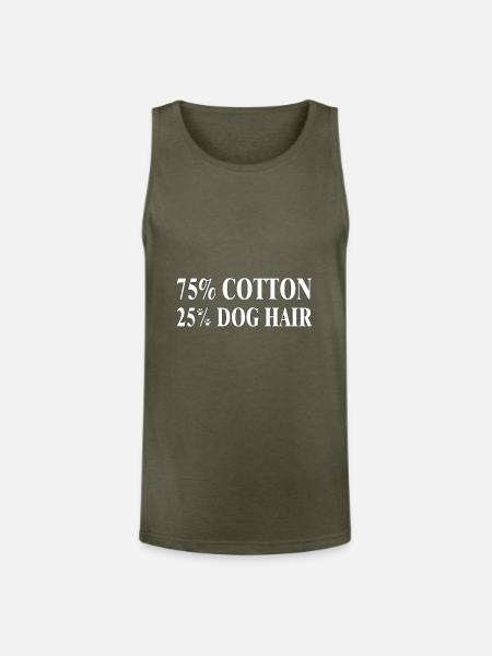 Dog Hair Cotton Blend Tee - Unisex Tri-Blend Organic Tank - heather olive