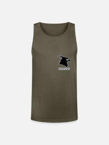 Java Hawk-Eagle: Forest Guardian - Unisex Tri-Blend Organic Tank - heather olive