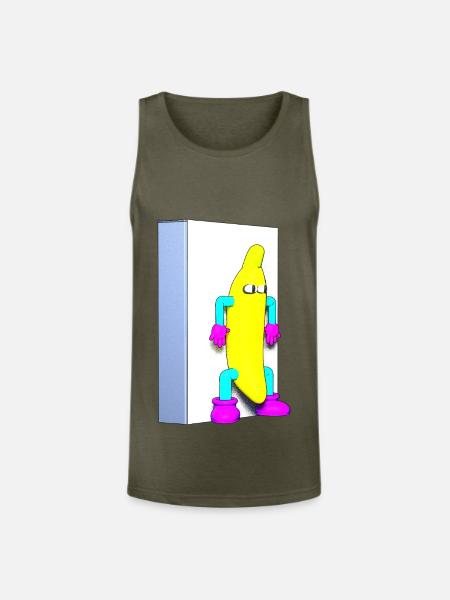 Just a Banana - Unisex Tri-Blend Organic Tank - heather olive