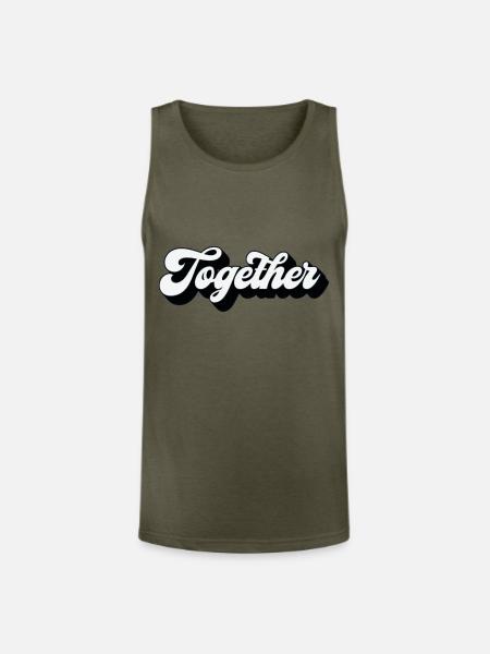 Together - Unisex Tri-Blend Organic Tank - heather olive