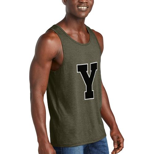 Varsity Letter Y Collegiate Alphabet Art - Unisex Tri-Blend Organic Tank