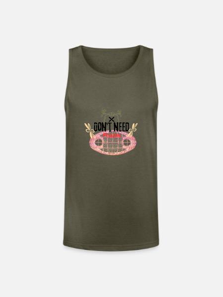 Don't need reason - Unisex Tri-Blend Organic Tank - heather olive