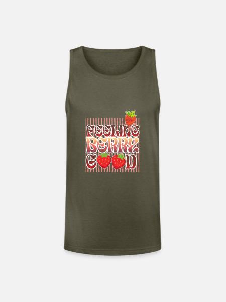 Feeling Berry Good - Unisex Tri-Blend Organic Tank - heather olive