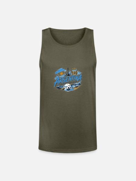 Sky Blue Glory - Unisex Tri-Blend Organic Tank - heather olive