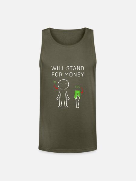 Funny Money Meme - Unisex Tri-Blend Organic Tank - heather olive