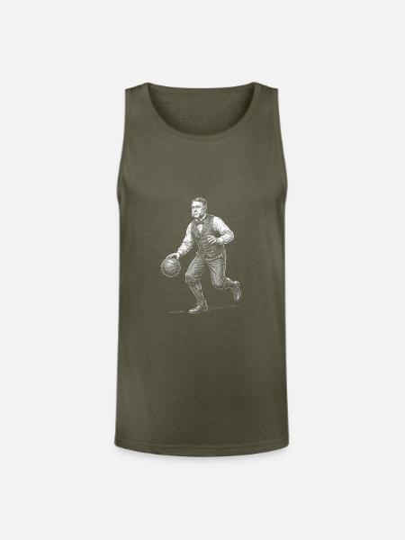 Chester A Arthur Basketball - Unisex Tri-Blend Organic Tank - heather olive