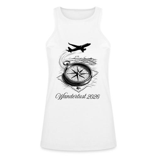 Wanderlust 2026 T-Shirt | Minimalist Travel Plane - American Apparel Women’s Racerneck Tank
