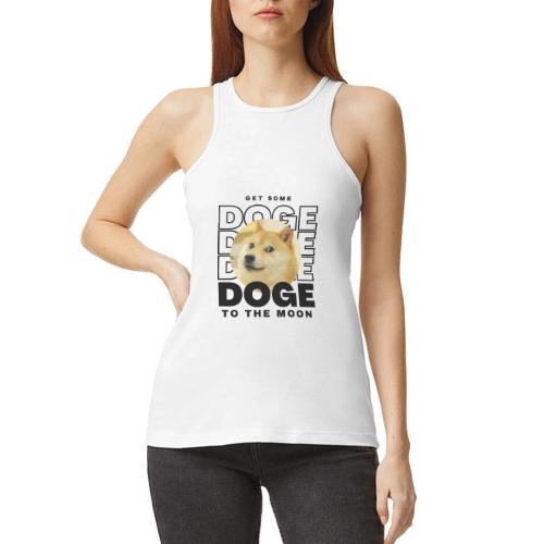 Doge - American Apparel Women’s Racerneck Tank
