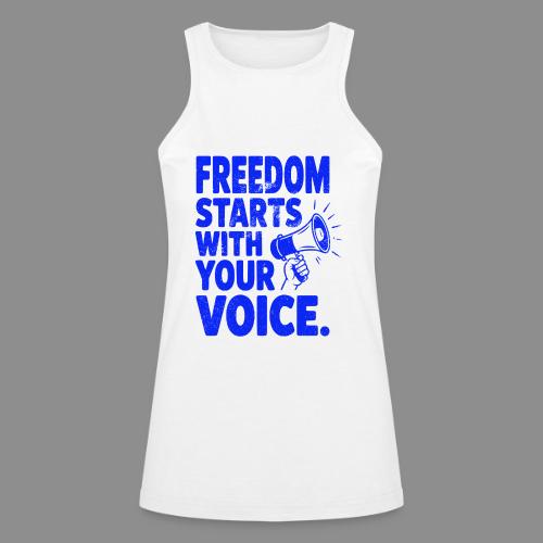 Freedom Starts With Your Voice Vintage - American Apparel Women’s Racerneck Tank
