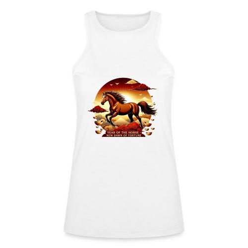 Year of the Horse Sunrise T Shirt, Lunar New Year - American Apparel Women’s Racerneck Tank