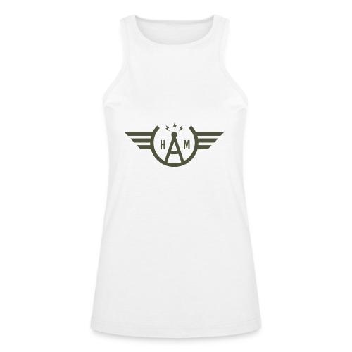 Doug's Ham Radio Winged Emblem - AB5FG - American Apparel Women’s Racerneck Tank
