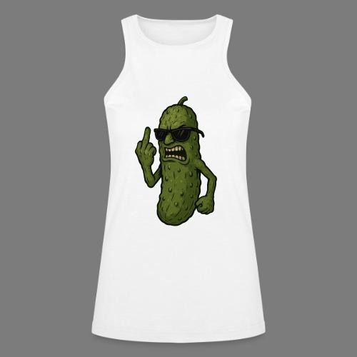 Angry Pickle Flipping the Bird - American Apparel Women’s Racerneck Tank