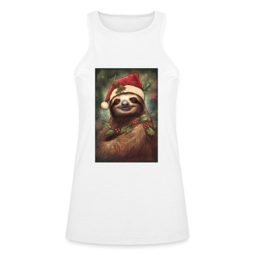 Christmas Sloth - American Apparel Women’s Racerneck Tank
