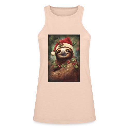 Christmas Sloth - American Apparel Women’s Racerneck Tank