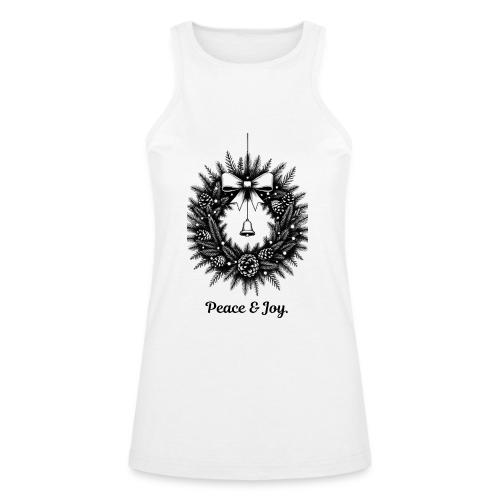 Peace & Joy T-Shirt | Minimalist Elegant Christmas - American Apparel Women’s Racerneck Tank