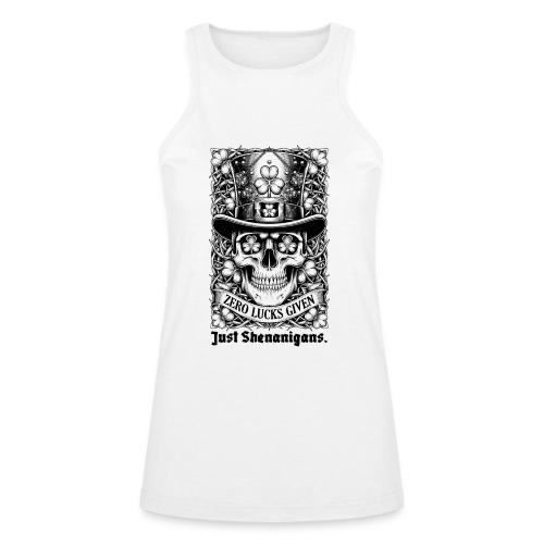 Salty Shamrock Skull T-Shirt - American Apparel Women’s Racerneck Tank
