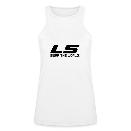 LS Swap The WORLD (Back and Front) - American Apparel Women’s Racerneck Tank