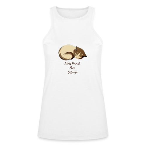 I Was Normal Three Cats Ago Funny Cat T-Shirt - American Apparel Women’s Racerneck Tank