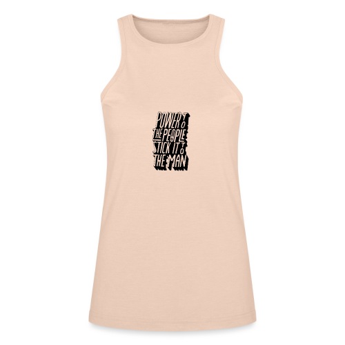 Power To The People Stick It To The Man - American Apparel Women’s Racerneck Tank