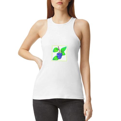 Vibrant Blueberry Pop Art - American Apparel Women’s Racerneck Tank