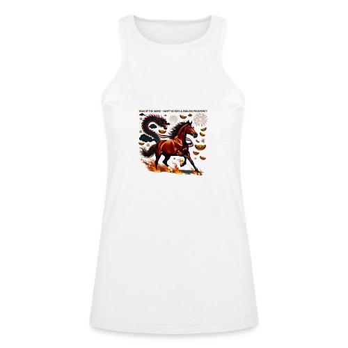 Year of the Horse Victory T Shirt, Lunar New Year - American Apparel Women’s Racerneck Tank
