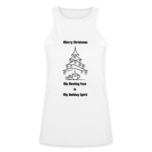 My Resting Face Is My Christmas Spirit T-Shirt - American Apparel Women’s Racerneck Tank