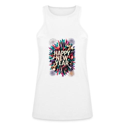 New Year's Party Horn T-Shirt - American Apparel Women’s Racerneck Tank
