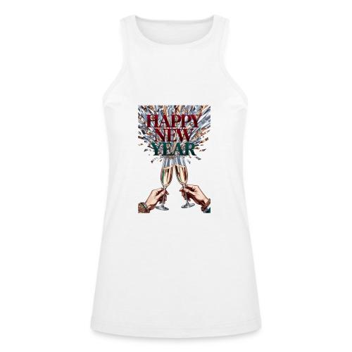 Toasting Hands T-Shirt Confetti Shower Premium - American Apparel Women’s Racerneck Tank