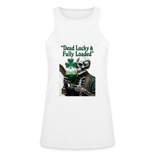 Lucky Skeleton Stout T-Shirt - American Apparel Women’s Racerneck Tank