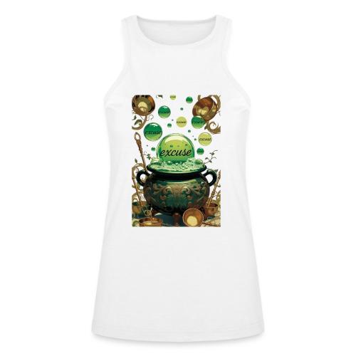 Emerald Excuses Cauldron Graphic Tee - American Apparel Women’s Racerneck Tank