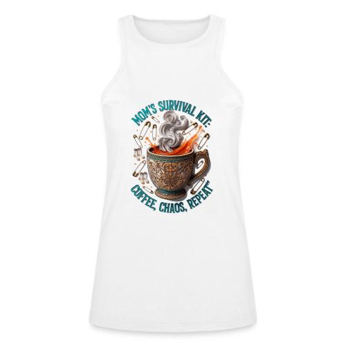 Mom's Survival Kit Tee | Coffee Chaos - American Apparel Women’s Racerneck Tank