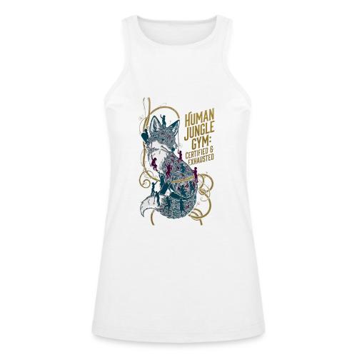 Human Jungle Gym Fox Tee - American Apparel Women’s Racerneck Tank