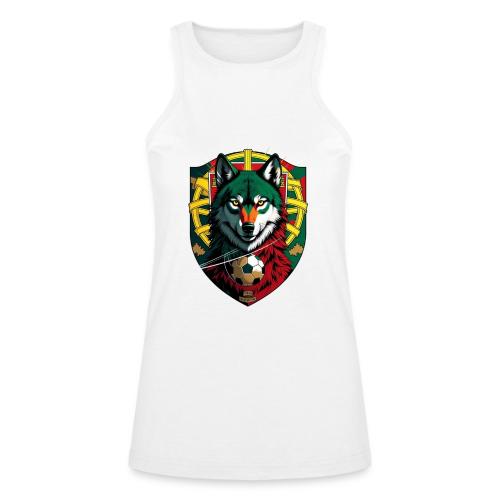 Portugal Iberian Wolf Soccer T Shirt,Football Gift - American Apparel Women’s Racerneck Tank