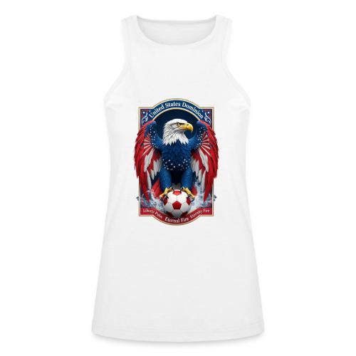 USA Eagle Emblem T Shirt, USA Soccer Pride Gift - American Apparel Women’s Racerneck Tank