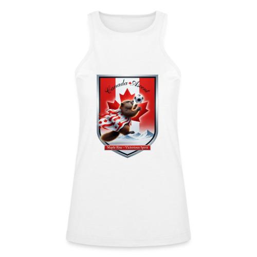 Canada Beaver Ascent T-Shirt, Canadian Pride Gift - American Apparel Women’s Racerneck Tank