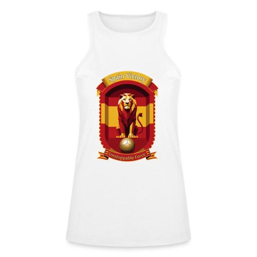 Spain Lion Victory T-Shirt, Flag Pride Crest Gift - American Apparel Women’s Racerneck Tank