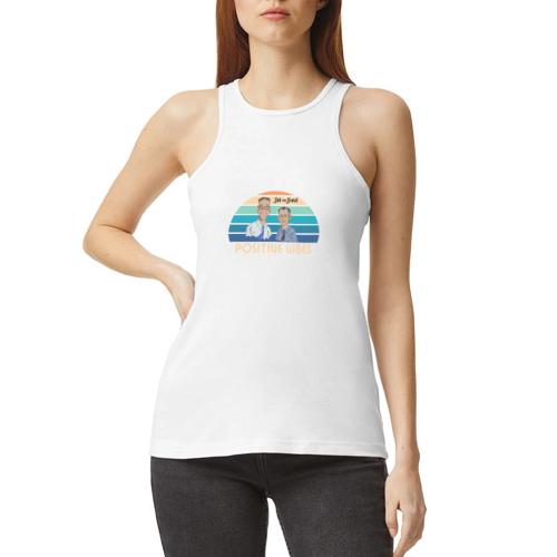 Positive Vibes - American Apparel Women’s Racerneck Tank