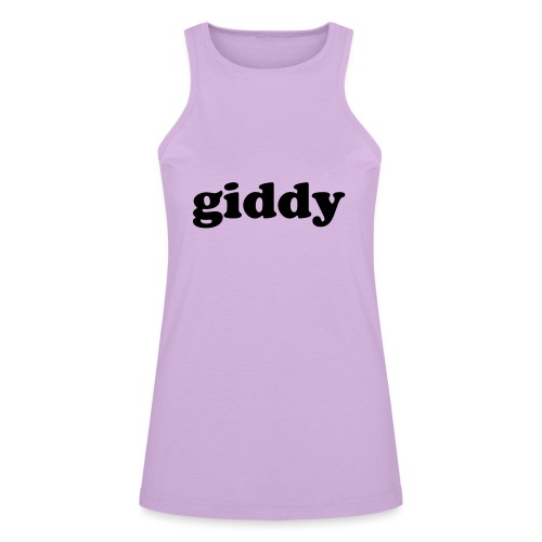 Funny Quote - GIDDY - American Apparel Women’s Racerneck Tank