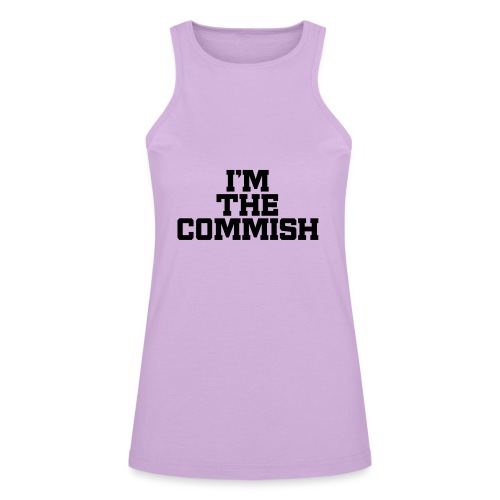 I'm The Commish (Turquoise & Metallic Gold) - American Apparel Women’s Racerneck Tank