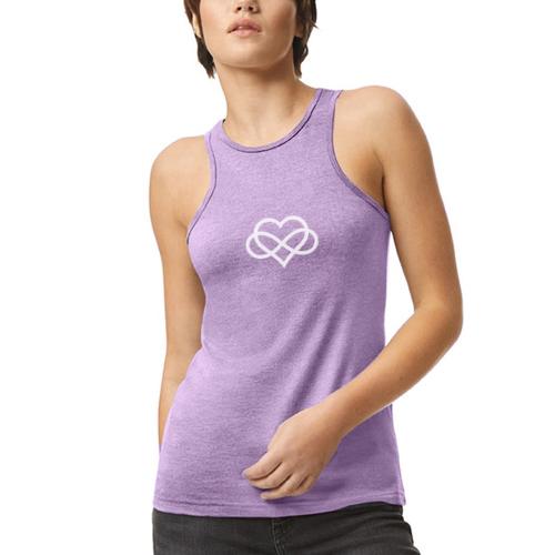 Infinity-Heart (white) - American Apparel Women’s Racerneck Tank