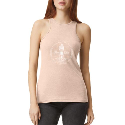 I could travel the world, the ocean blue - American Apparel Women’s Racerneck Tank