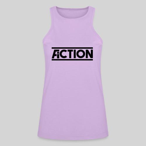 Action Fiction Logo (Black) - American Apparel Women’s Racerneck Tank