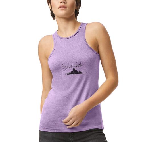 Elizabeth Skyline 01 - American Apparel Women’s Racerneck Tank